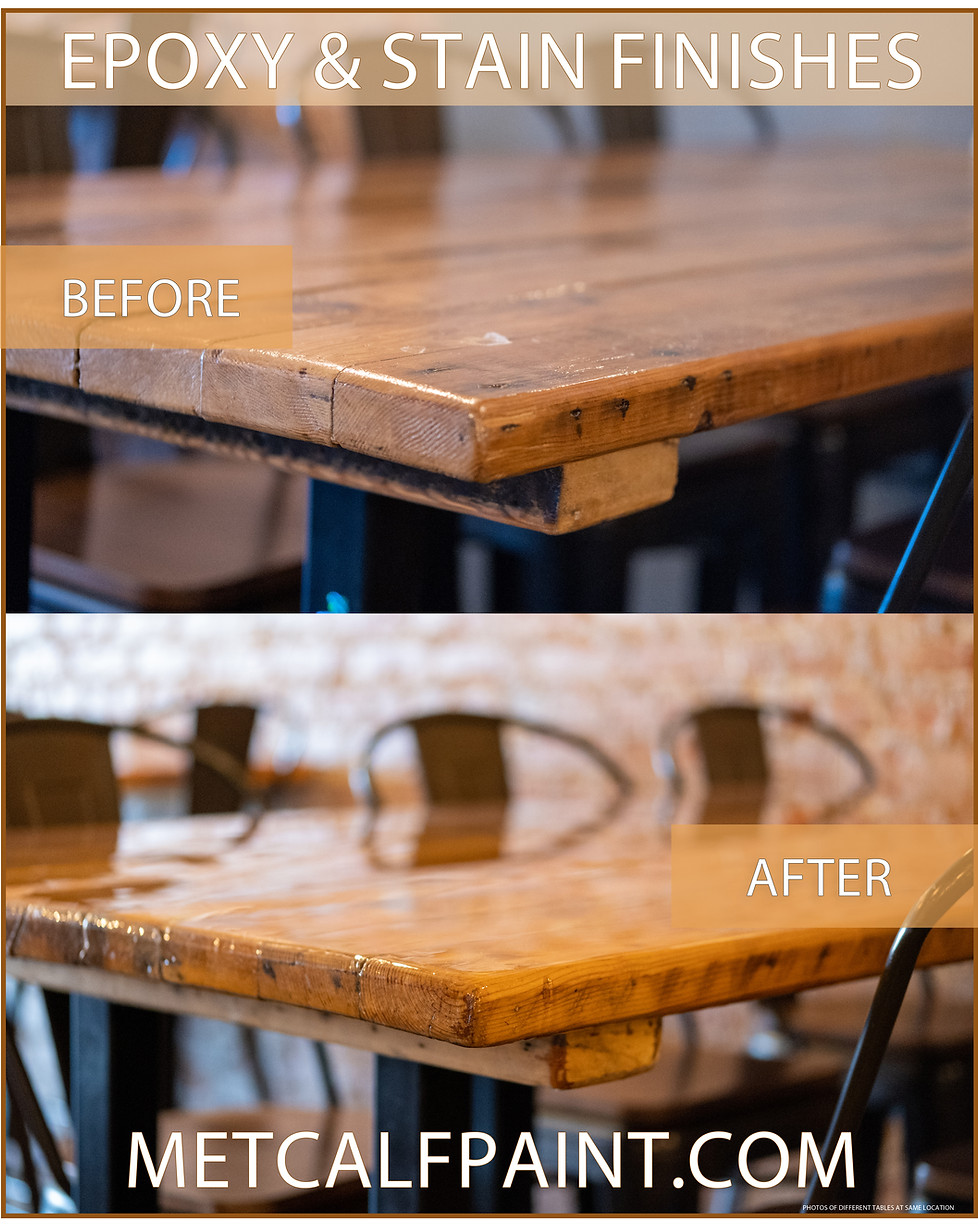 Staining/epoxy Metcalf Paint & Creations By Lynda Norfolk